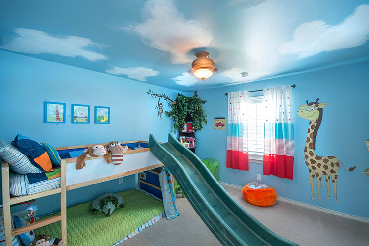 رنگ آبی در اتاق کودک