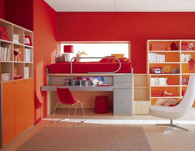 استفاده از رنگ قرمز در دیزاین اتاق کودک
