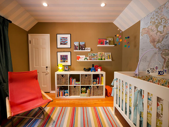 استفاده از رنگهای گرم در دکور داخلی فضای کودک