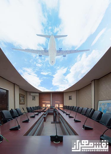سقف کشسان چاپی دفتر هواپیمایی کیش اکباتان