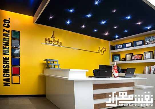 سقف پارچه ای دسکور دفتر کار