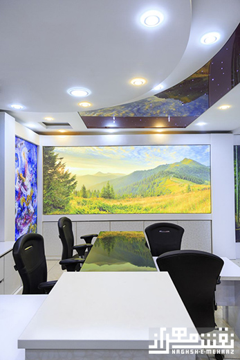 سقف کشسان چاپی دفتر کار